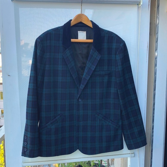Wool Blend Smoking Jacket Men's